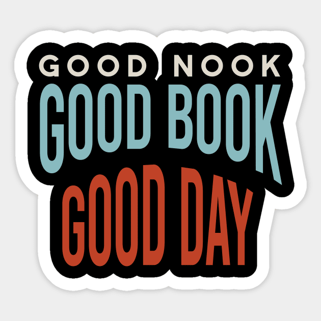 Good Nook Good Book Good Day Sticker by whyitsme